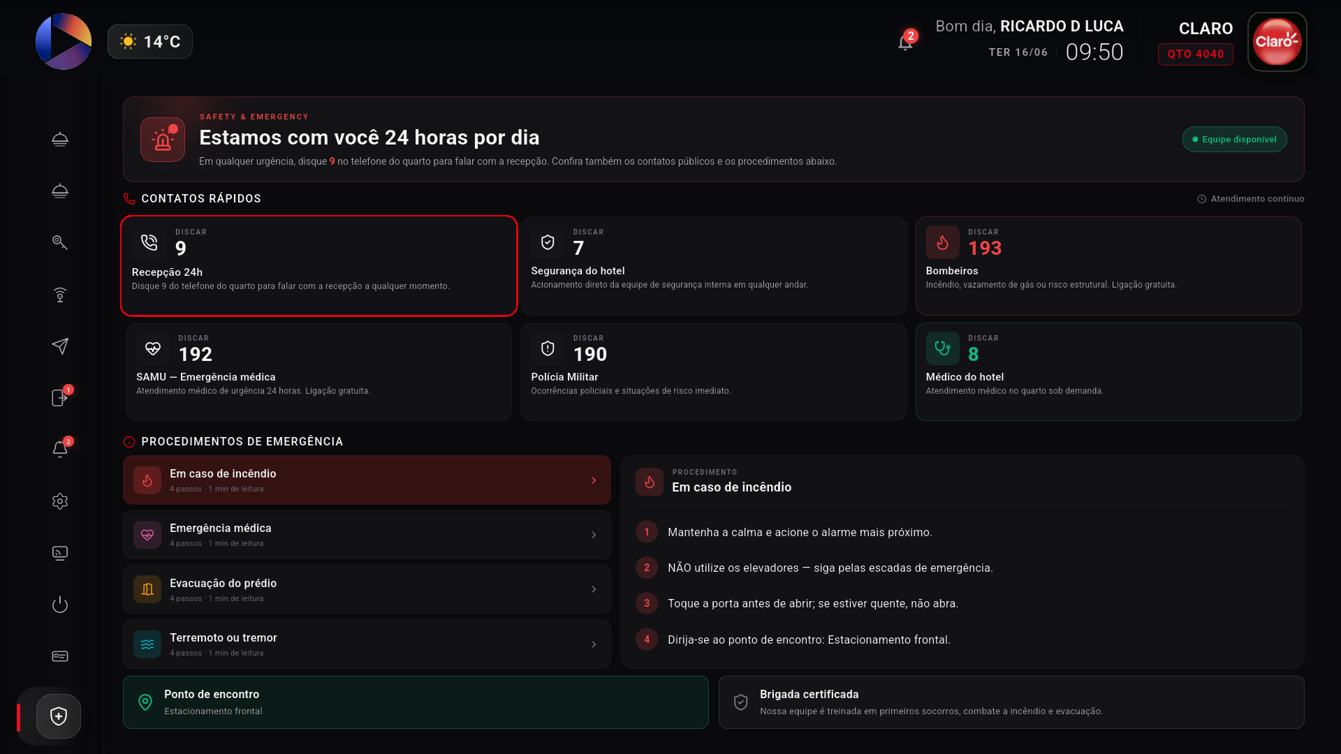 Segurança e emergência